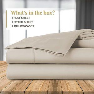 NWT Westbrooke 100% Cotton 4 Piece Sheet Set 500TC, Full Size - GRAY